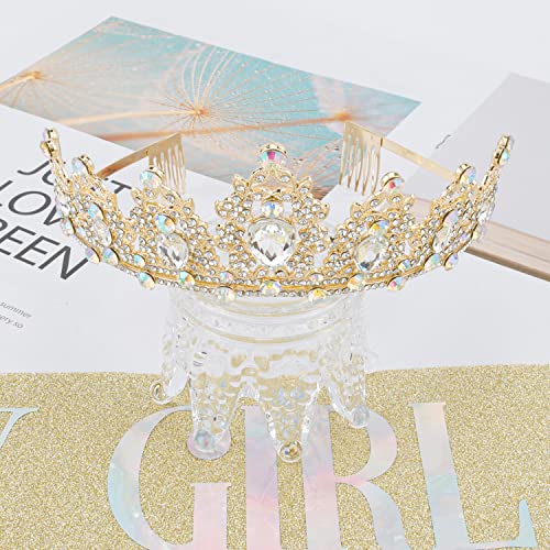Didder Gold Birthday Girl Sash & Crystal Crown, Tiara Set - Girls & Women Birthday Crown & Sash - Image 5