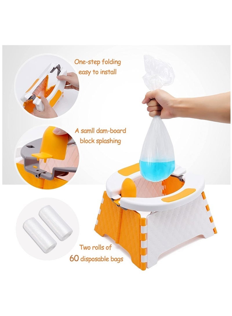 YelaJoy Foldable Potty Training Seat, Portable Potty Chair Seat for Indoor Outdoor,Toddler Bedpan Emergency Potty For Camping - Image 3