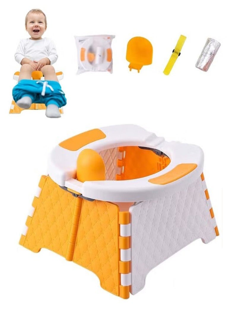 YelaJoy Foldable Potty Training Seat, Portable Potty Chair Seat for Indoor Outdoor,Toddler Bedpan Emergency Potty For Camping - Image 1