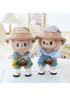 Generic 17cm Labubu Labubu Macron Vinyl Blind Box Pendant Clothes With Replacement Key Chain Doll Suit-Specifications:17cm Macaron Blind Box Clothes (excluding Baby)-Color:Black Uniform Leather Shoes  - Image 2