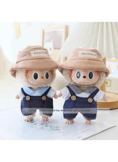 Generic 17cm Labubu Labubu Macron Vinyl Blind Box Pendant Clothes With Replacement Key Chain Doll Suit-Specifications:17cm Macaron Blind Box Clothes (excluding Baby)-Color:Black Uniform Leather Shoes  - Image 3