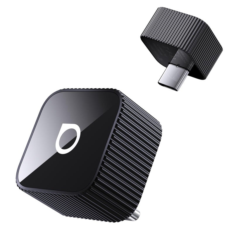 2026 Improved OTTOCAST Mini Slim (USB-C Edition), 2 in 1 Wireless CarPlay and Android Auto Adapter for iOS 10+ and Android 11+, Multi-User Compatible, Converts from Wired to Wireless (Black)