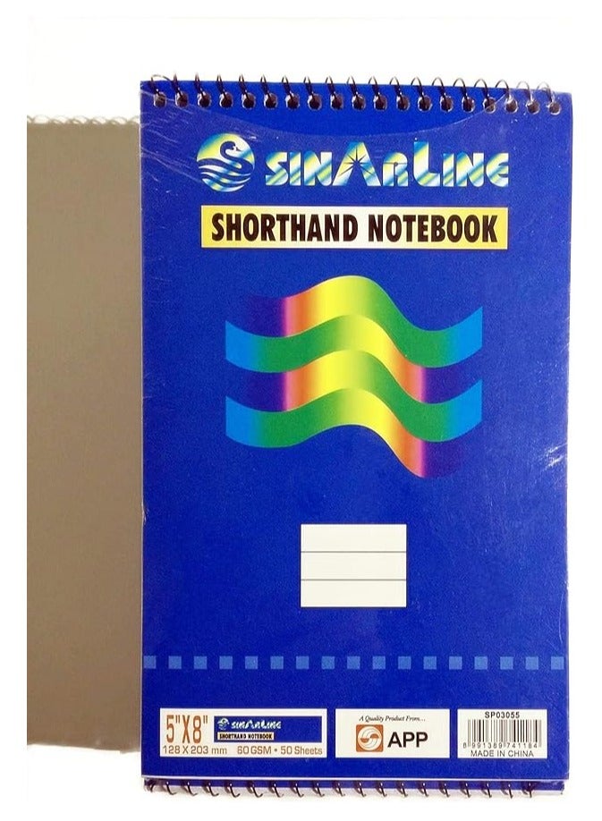 Sinarline Spiral Bundle Shorthand Notebook 5 x 8in 12 Pieces - Image 1