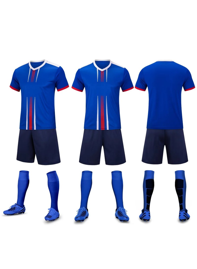 Generic - Youth Soccer Team Jerseys Short-Sleeve Kits ADG-603 color blue - Image 1