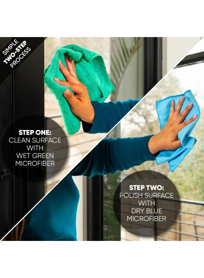 Microfiber WholesaleMicrofiber Glass Cleaning Cloths - 9 Pack   Lint Free - Streak Free   Quickly and Easily Clean Windows & Mirrors Without Chemicals