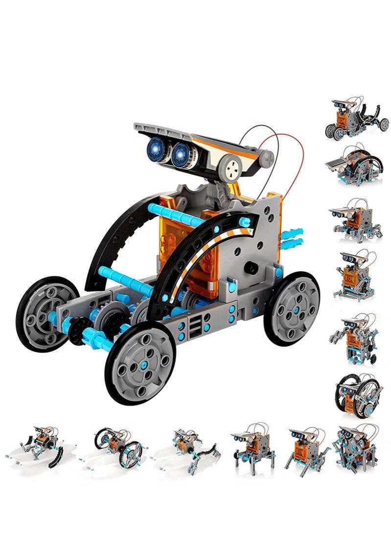 Soofam A STEM Solar Robot Set with 13 Functions, Suitable as An Educational Toy for Children, Science Experiment Set Gifts Toys for Boys Girls Teens - Image 1