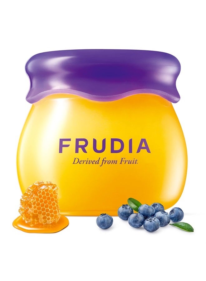 frudia بلسم الشفاه بالعسل من ويلكوس فوديا - توت بري | بلسم شفاه مقشر، مرطب ومكثف بلون رطب | بلسم شفاه عضوي للشفاه الجافة والمتشققة مع مستخلصات توت جيجو والعسل (10 مل/0.33 أونصة)  - Image 1