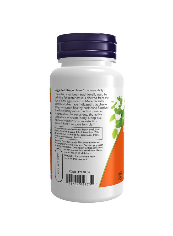 now - Supplements Chaste Berry Vitex Extract 300 Mg With Dong Quai Women - Image 1
