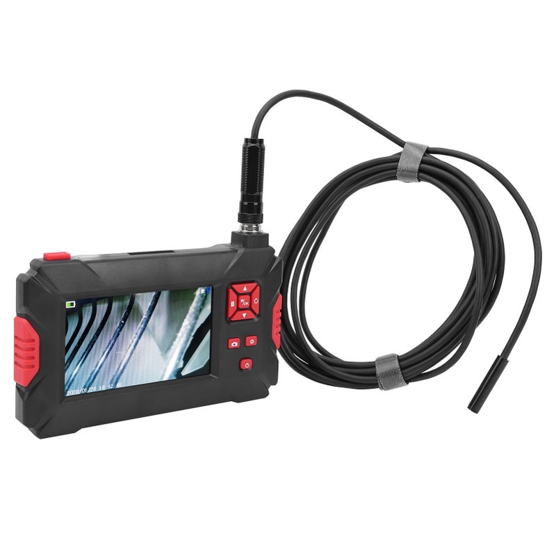8mm Dual Lens Industrial Endoscope with 4.3in 1080P LCD Display 9 Lights for Pipeline Inspection5 m / 16.4ft - Image 5