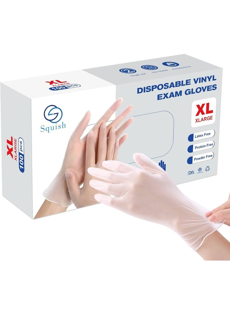 VINYL GLOVES POW FREE X-LRG 100PCS