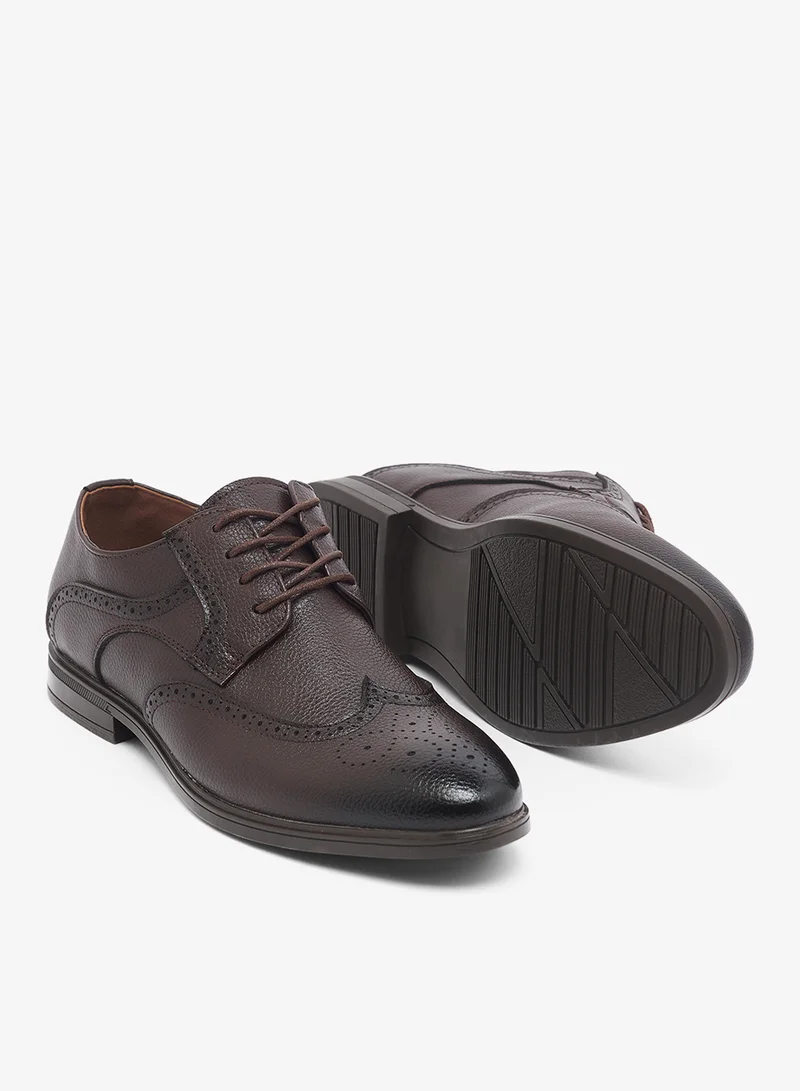 Robert Wood  Wing Cap Brogue Formal Lace Ups for Men | Best Price UAE