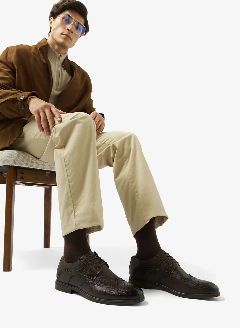 Robert Wood  Wing Cap Brogue Formal Lace Ups for Men | Best Price UAE