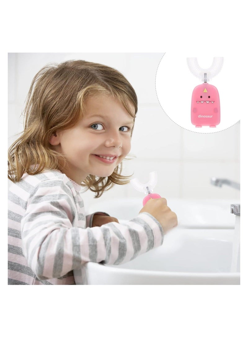 كابتن تيك فرشاة أسنان للأطفال على شكل حرف U، فرشاة أسنان يدوية لطيفة للتدريب، 360 درجة، تصميم لتنظيف الأسنان عن طريق الفم، رأس فرشاة من السيليكون الناعم بدرجة الطعام للأطفال من سن 2 إلى 6 سنوات - Image 4