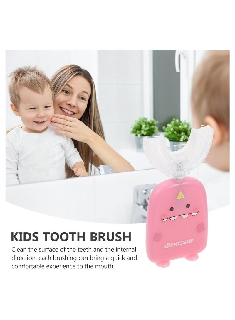 كابتن تيك فرشاة أسنان للأطفال على شكل حرف U، فرشاة أسنان يدوية لطيفة للتدريب، 360 درجة، تصميم لتنظيف الأسنان عن طريق الفم، رأس فرشاة من السيليكون الناعم بدرجة الطعام للأطفال من سن 2 إلى 6 سنوات - Image 5