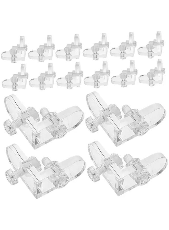 8pcs Transparent L Shaped Corner Brackets Wall Mounted Support Connectors - Image 3