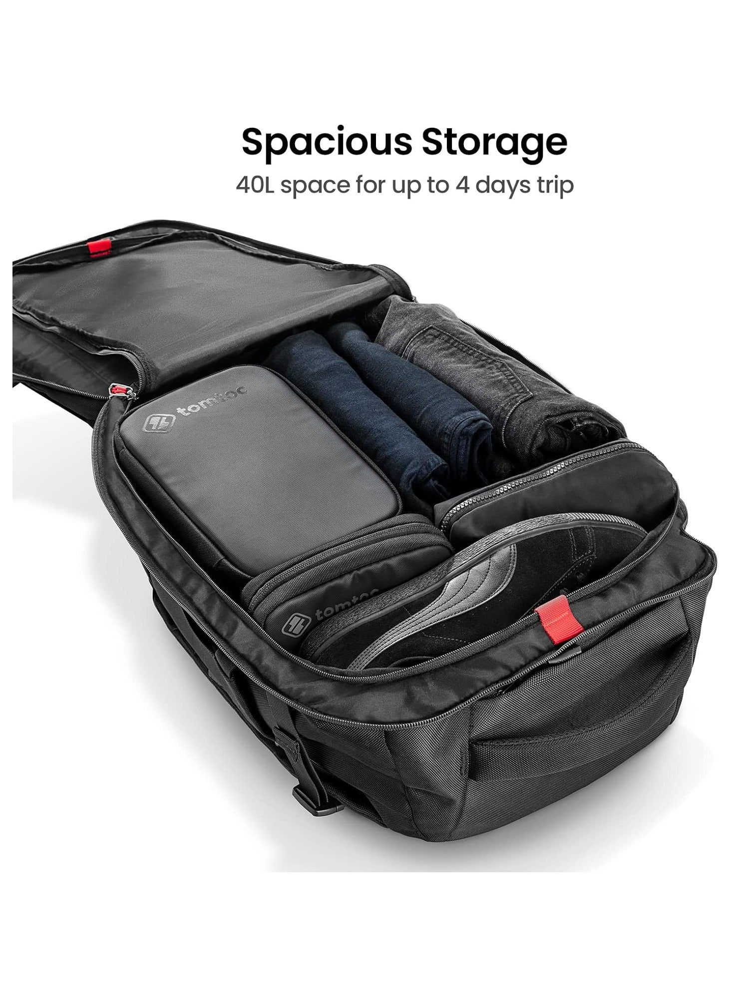 Tomtoc Navigator-T66 Travel Backpack 40L, TSA Friendly