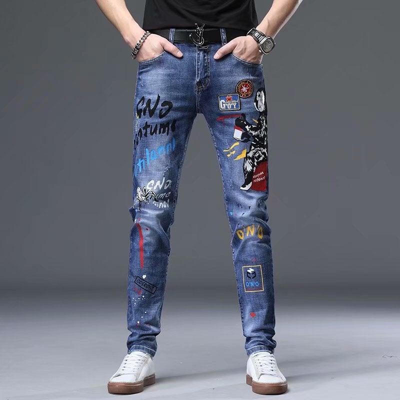 Unisex Classic Denim Jeans Loose Fit Daily Outdoor Wear - Image 3