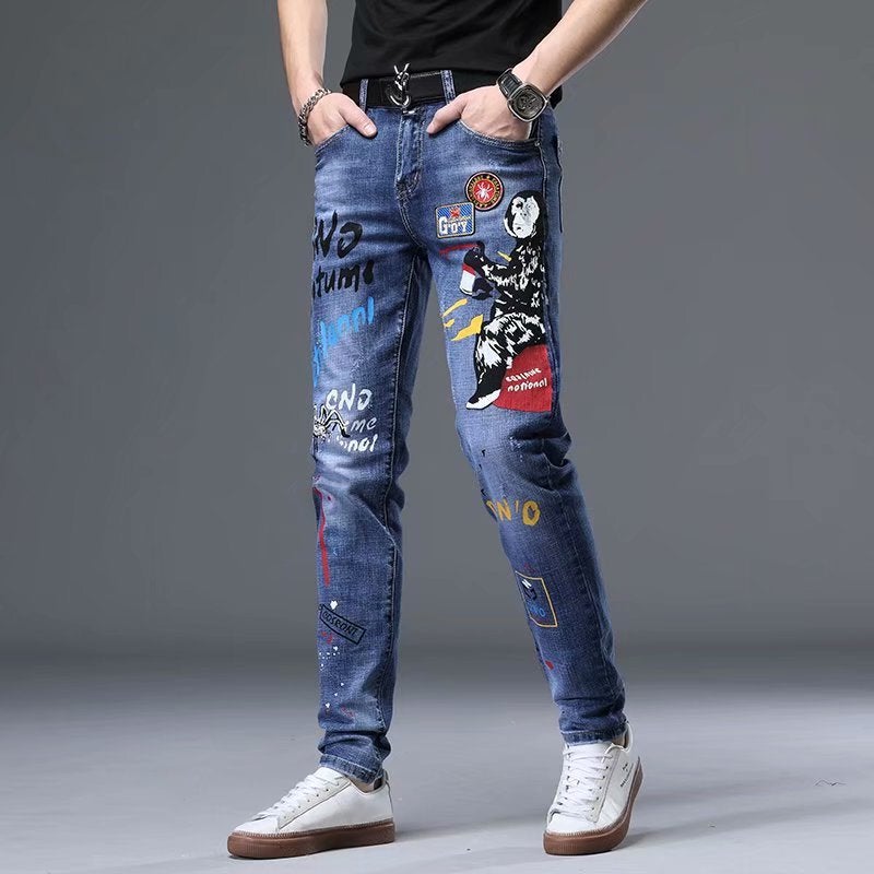 Unisex Classic Denim Jeans Loose Fit Daily Outdoor Wear - Image 4