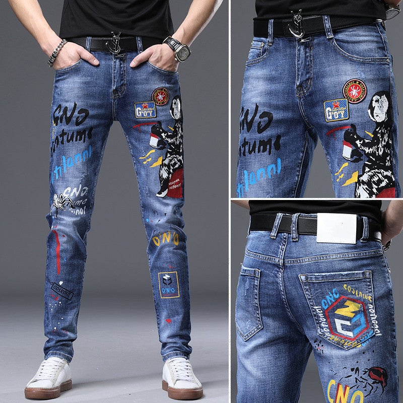Unisex Classic Denim Jeans Loose Fit Daily Outdoor Wear - Image 2
