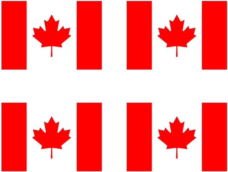 Set of 4 CANADA Flag Temporary Tattoo Waterproof Lasts 1 week Flag for country support CANADIAN FLAG
