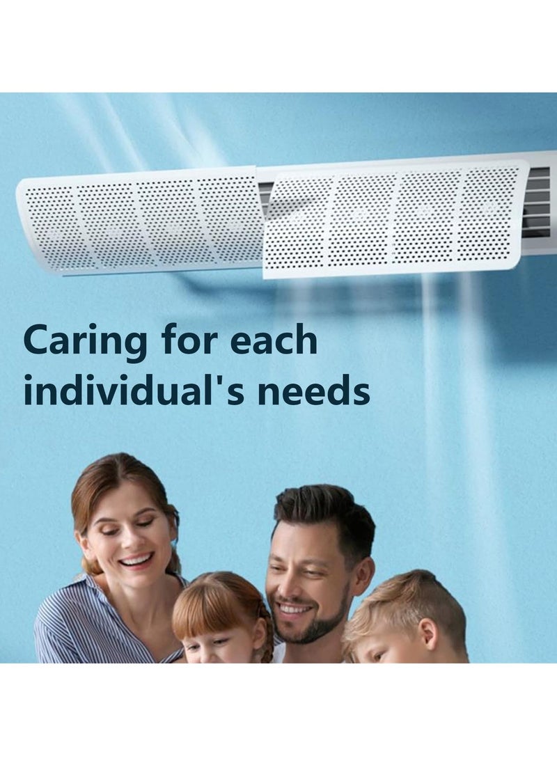 Generic - 4 Pcs Freestanding Air Vent Deflector, Adjustable Wind Direction, Ceiling Register Vent Deflector, Air Conditioner and AC Air Deflector, Suitable for Central Air Conditioning - Image 1