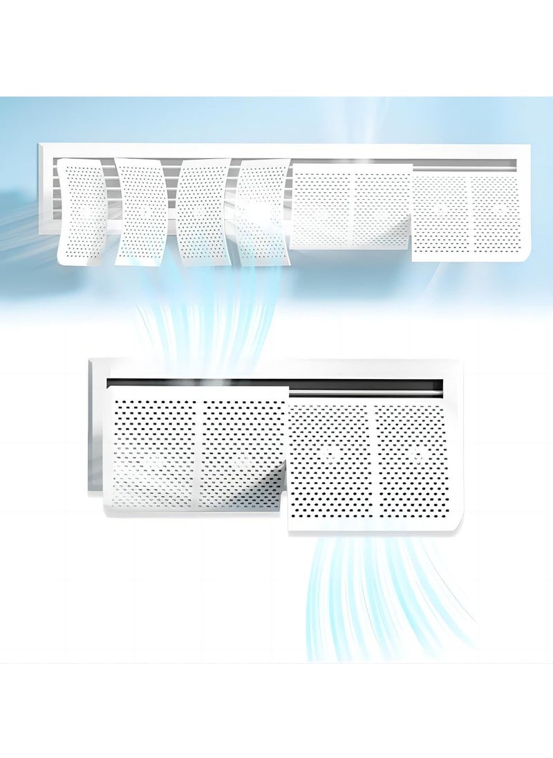 Generic - 4 Pcs Freestanding Air Vent Deflector, Adjustable Wind Direction, Ceiling Register Vent Deflector, Air Conditioner and AC Air Deflector, Suitable for Central Air Conditioning - Image 1