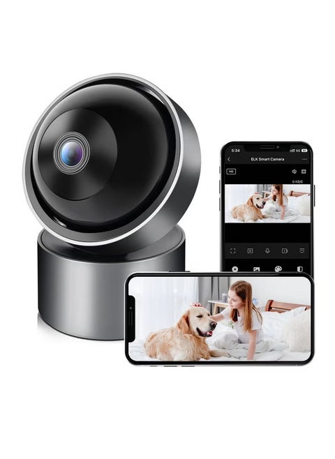 5MP Security Camera, 1080p Baby Monitor With Night Vision, Portable Wireless Home Security Camera, Lightweight Indoor Wifi Camera With Motion Detection, (1pc, Black)