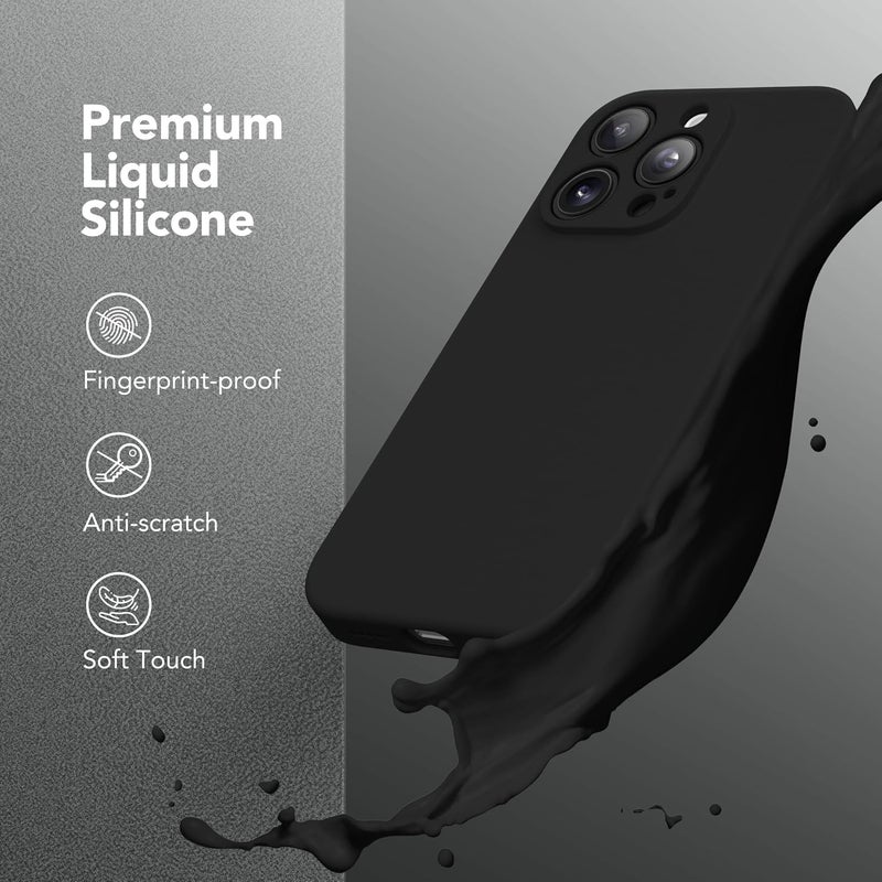 SUYDANBOX Magnetic for iPhone 13 Pro Max Case, Compatible with MagSafe, [Full Camera Protection][Screen Protector] Silicone Shockproof Protective Phone Case for iPhone 13 Pro Max 6.7", Black - Image 2