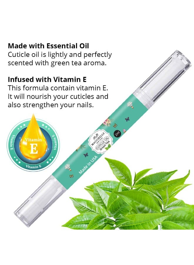 maccibelle Maccibelle Pure Cuticle & Nail Oil Pen 2ml Heals Dry Cracked Cuticles (Green Tea) - Image 2