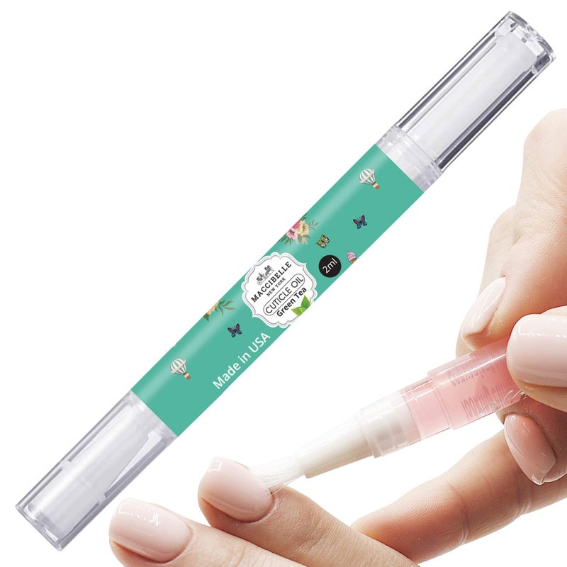 Maccibelle Pure Cuticle & Nail Oil Pen 2ml Heals Dry Cracked Cuticles (Green Tea) - Image 1