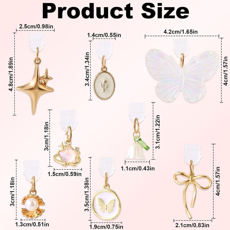 BdelrinQue 8 قطع سدادة مضادة للغبار نوع C، غطاء غبار على شكل فراشة لحماية منفذ USB C، مجموعة سدادات غبار نوع C للعناية بالجهاز، السفر والهدايا - Image 2