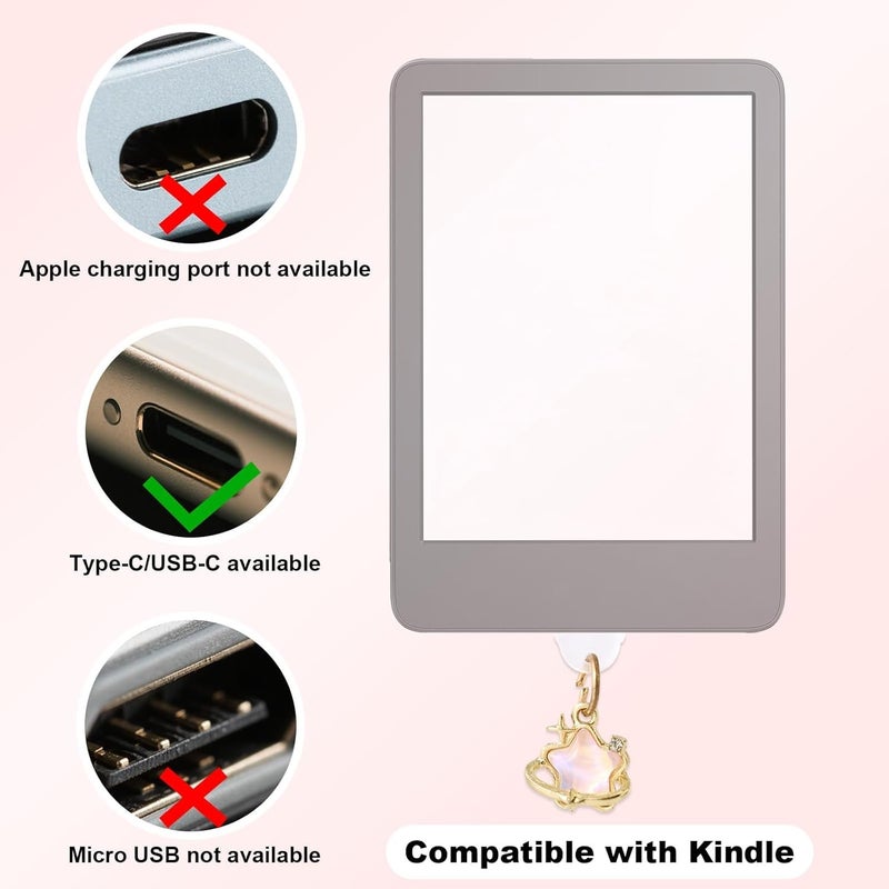 BdelrinQue 8 قطع سدادة مضادة للغبار نوع C، غطاء غبار على شكل فراشة لحماية منفذ USB C، مجموعة سدادات غبار نوع C للعناية بالجهاز، السفر والهدايا - Image 5