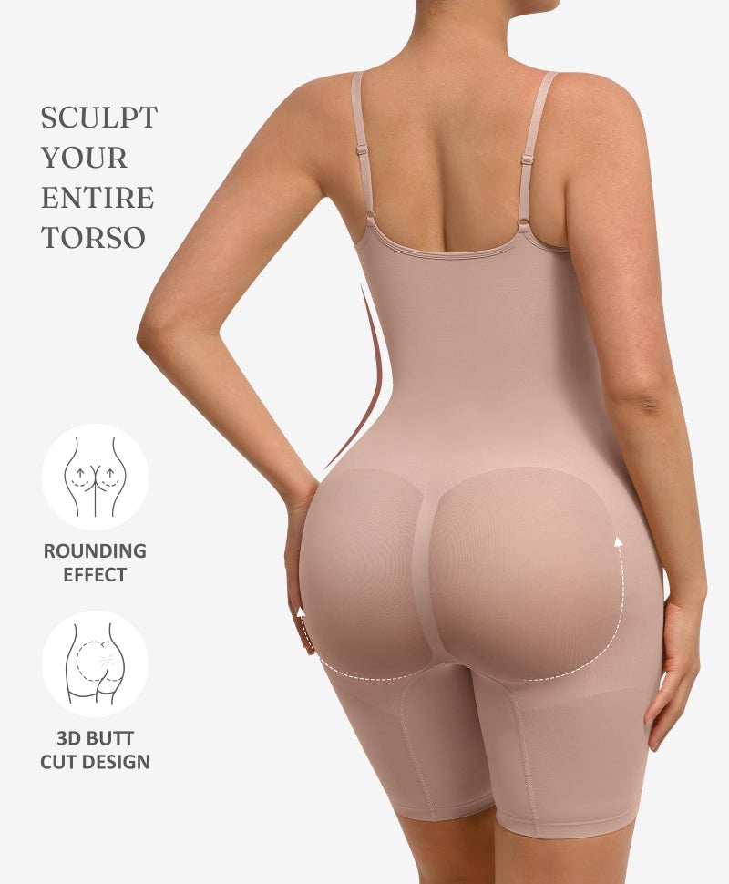 FeelinGirl Hip Enhancer Shapewear with Tummy Control Thigh Slimming and Back Support Body Shaper Faja Khaki Beige XL/XXL - Image 2