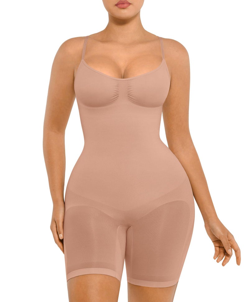 FeelinGirl Hip Enhancer Shapewear with Tummy Control Thigh Slimming and Back Support Body Shaper Faja Khaki Beige XL/XXL - Image 1