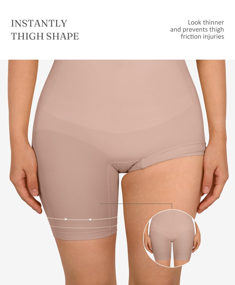 FeelinGirl Hip Enhancer Shapewear with Tummy Control Thigh Slimming and Back Support Body Shaper Faja Khaki Beige XL/XXL - Image 4