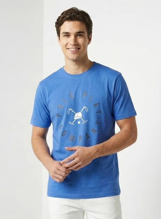 Polo Play Men Graphic Logo Crew Neck T-Shirt