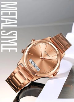 SKMEI Women’s Quartz Back Light Display Digital Chrono Sport Stainless Steel Watch - 2120  - Image 3