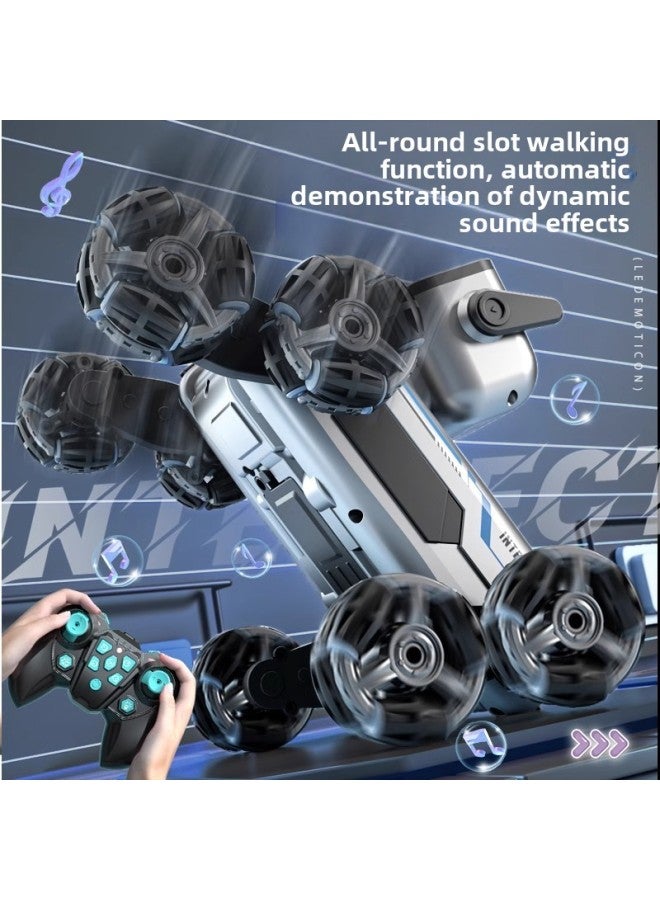 Eight Wheel Stunt Mechanical Dog Intelligent Remote Control Robot Dog Remote Control Car Hand Control Drift Gesture Induction Pet Dog Gift-Color:[alloy Six Wheels] Stunt Spray Transformation Remote Control Car (purple Purple Green) (handle + Watch - Dual Remote Control)-Specifications:[dual Battery Play] 2 Sets Of Lithium Batteries + Remote Control Car Battery + Screwdriver + Lifetime Warranty  - Image 4