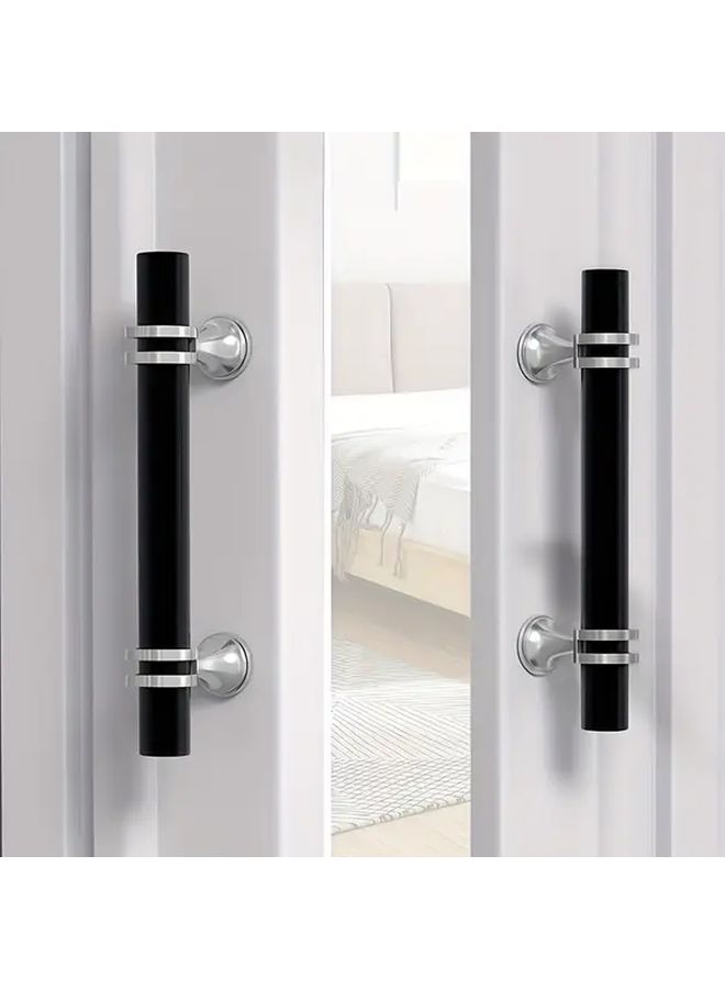 Black Silvery Stainless Steel Cabinet Handles 9 6cm Polished Modern Waterproof - Image 5