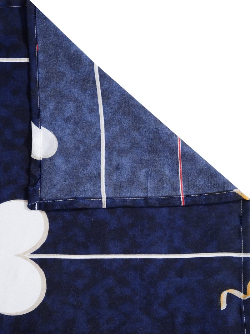 Fashion String 144 TC Microfibre Dark Blue Double Bedsheet with 2 Pillow Covers - Image 5