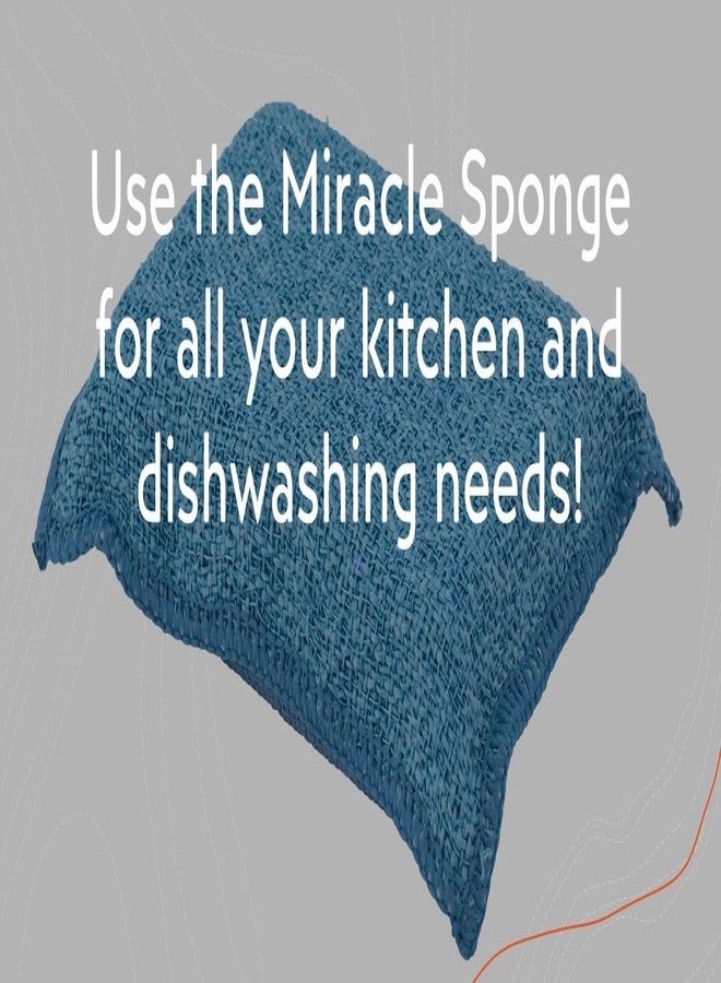 Superio Miracle Microfiber Scrubbing Sponge, Blue Extra Scrubbing Power Sponge for Kitchen, Sink, Pot, Pan and Dish Washing, Super Absorbent and Rapid Drying 2-Pack - Image 5