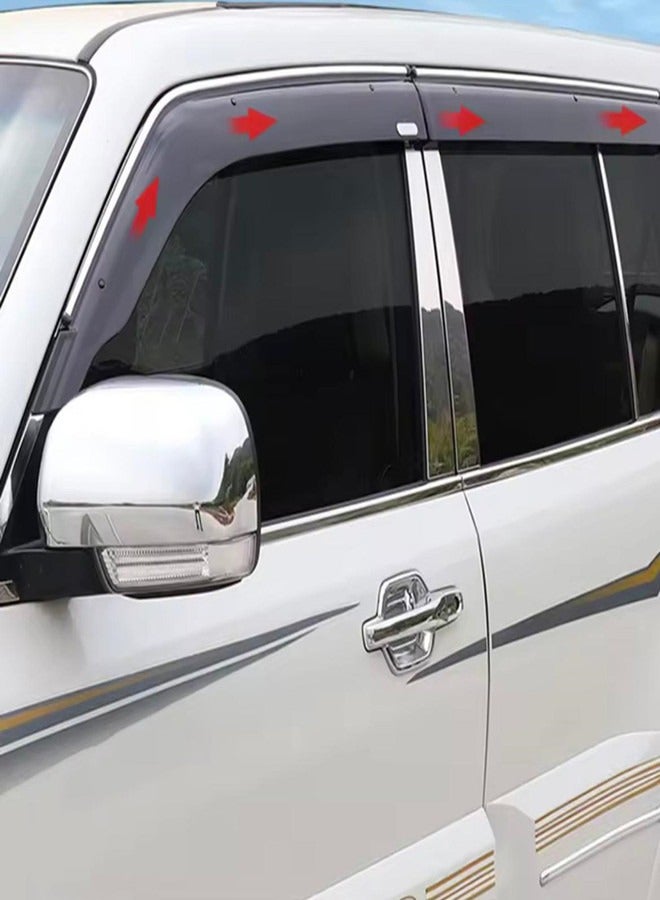 Generic Mitsubishi Pajero Window Visor, Premium Window Visor Rain Guards for Pajero Gen3&4 Lwb Models, Set of 4  - Image 3