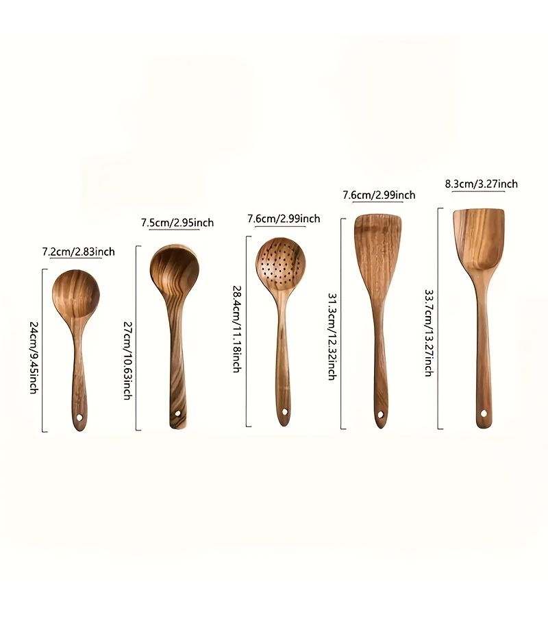 3 Piece Wooden Kitchen Utensil Set Natural Spurtle Spoon Non Stick Pan Tools Handcrafted Soup Spoon And Wok Spatula Essentials Mother Day Father Day Christmas And Thanksgiving Gift Stylish Long Lasting Durable - Image 1