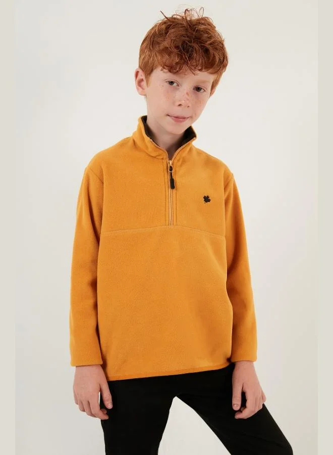 Lela Lela Soft Texture Zippered Stand Collar Raised 2-Pack Polar Kids POLAR 5905002S2