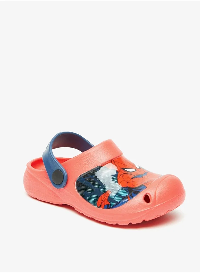 مارفل Boys Spider-Man Print Backstrap Clogs