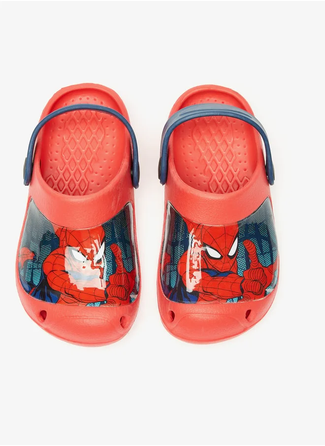مارفل Boys Spider-Man Print Backstrap Clogs