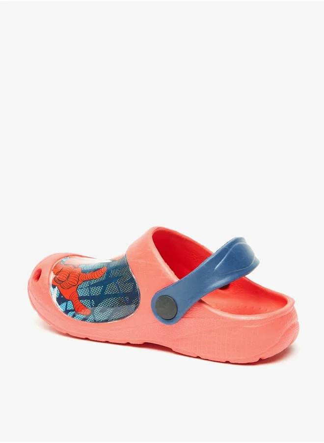 مارفل Boys Spider-Man Print Backstrap Clogs