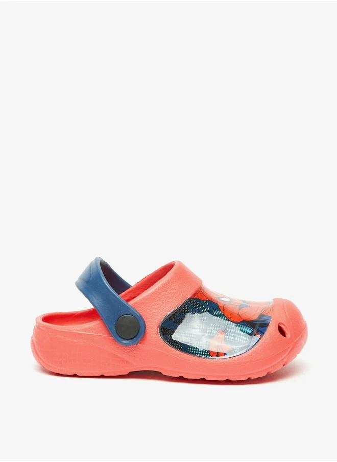 مارفل Boys Spider-Man Print Backstrap Clogs