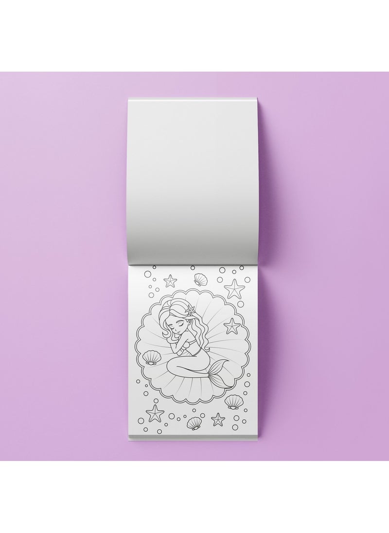 Hinkler Jr Kaleidoscope Colouring Kit – Mermaids Edition includes a 64-page colouring book with 5 pastel markers and 50 fun stickers, Magical Colouring Fun for Kids, Perfect Gift for Creative Play - Image 4