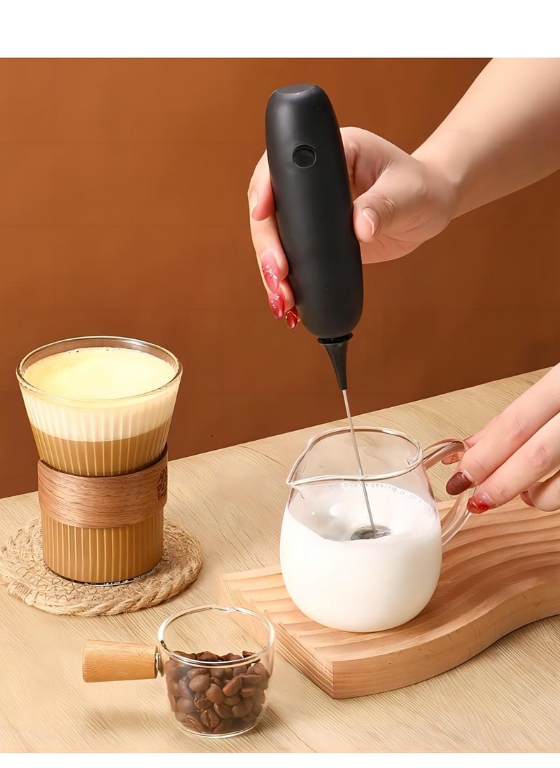 Generic - Portable handheld milk frother for coffee,foam maker with stainless whisks,drink mixer - Image 1